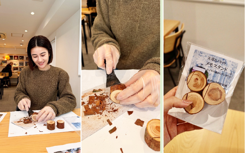 天草ヒノキ メモ立てづくり体験